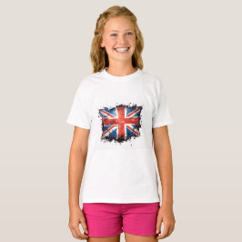女の子のユニオンジャックTシャツ Tシャツ