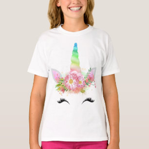 女の子のユニコーンのTシャツ Tシャツ