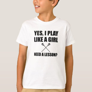 女の子のラクロスのように Tシャツ