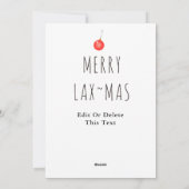 女の子のラクロスホリデーカード シーズンカード (裏面)