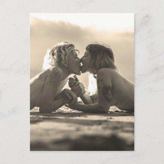 女の子のラブフォト ポストカード (正面)