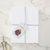 女の子のラベルシャワーをドラゴンと感謝 ギフトタグ (より糸付き)