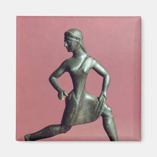 女の子のランニング人形 マグネット (正面)