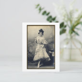 女の子のリスクを表示フランスの ポストカード (スタンド正面)