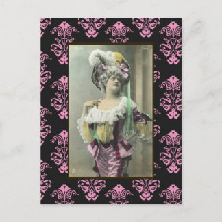 女の子のリスクダンサーをフランスの表示 ポストカード