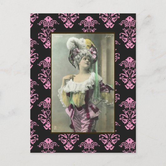 女の子のリスクダンサーをフランスの表示 ポストカード (正面)