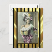 女の子のリスクダンサーをフランスの表示 ポストカード (正面/裏面)