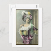 女の子のリスクダンサーをフランスの表示 ポストカード (正面/裏面)