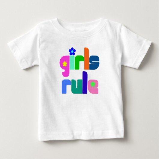 女の子のルールベビー/幼児のTシャツ ベビーTシャツ (正面)