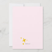 女の子のルール誕生日パーティーへの招待 招待状 (裏面)