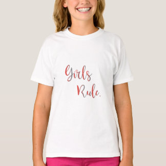 女の子のルール – タイポグラフィ感動的 クール Tシャツ
