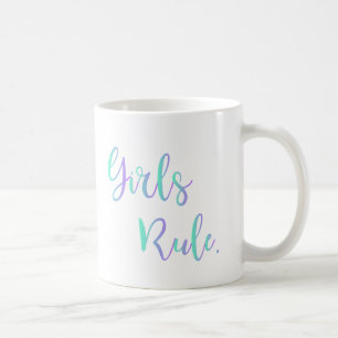 女の子のルール。感動的タイポグラフィカッコいい コーヒーマグカップ