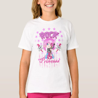 女の子のロックスターのプリンセスのワイシャツ Tシャツ