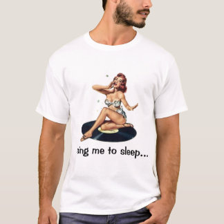 女の子のワイシャツの上の歌うピン Tシャツ