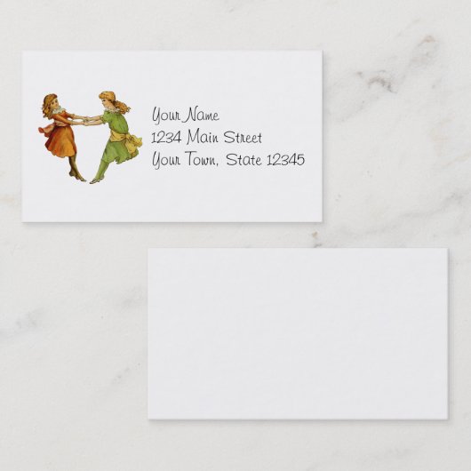 女の子のヴィンテージの親友 名刺 (正面/裏面)