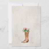 女の子のヴィンテージの野生の西の誕生日の招待状 招待状 (裏面)