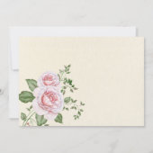 女の子のヴィンテージベビーのキャリーシャワーパーティー 招待状 (裏面)