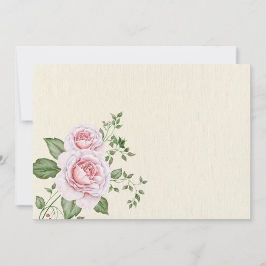 女の子のヴィンテージベビーのキャリーシャワーパーティー 招待状 (裏面)