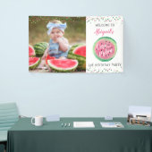 女の子の一人のメロンの1st誕生日パーティーへようこそ 横断幕 (トレードショー)