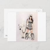 女の子の上のイヌイット族Pin ポストカード (正面/裏面)