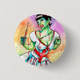 女の子の上のゾンビのナースPin 缶バッジ