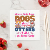 女の子の中には犬が好きな子もいる スタンダードランチョンナプキン (インサイチュ)