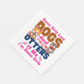 女の子の中には犬が好きな子もいる スタンダードランチョンナプキン (角)