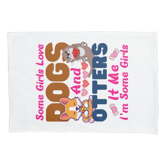 女の子の中には犬が好きな子もいる 枕カバー (正面左)