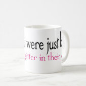 女の子の中に生まれはグリッターが立つ コーヒーマグカップ (正面右)