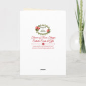 女の子の中第1聖餐の聖餐式カード詩 カード (裏面)