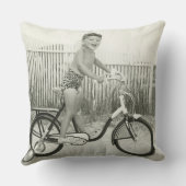 女の子の乗馬の自転車 クッション (裏面)
