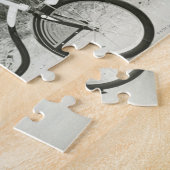 女の子の乗馬の自転車 ジグソーパズル (側面)