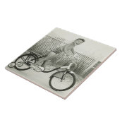 女の子の乗馬の自転車 タイル (側面)