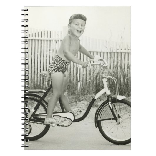 女の子の乗馬の自転車 ノートブック (正面)