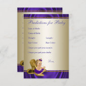 女の子の予測とアドバイスカードガールベビーシャワー アドバイスカード (正面/裏面)