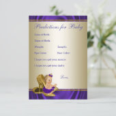 女の子の予測とアドバイスカードガールベビーシャワー アドバイスカード (スタンド正面)