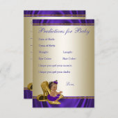 女の子の予測とアドバイスカードガールベビーシャワー アドバイスカード (正面/裏面)