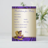 女の子の予測とアドバイスカードガールベビーシャワー アドバイスカード (スタンド正面)