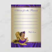 女の子の予測とアドバイスカードガールベビーシャワー アドバイスカード (裏面)