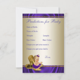 女の子の予測とアドバイスカード 女の子のベビーシャワー アドバイスカード