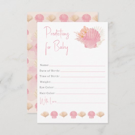 女の子の予測 エンクロージャーカード (正面/裏面)