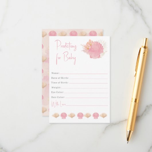 女の子の予測 エンクロージャーカード (正面/裏面インサイチュ)