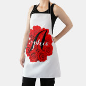 女の子の人気がある名前サプライズギフトピンクローズ エプロン (インサイチュ)