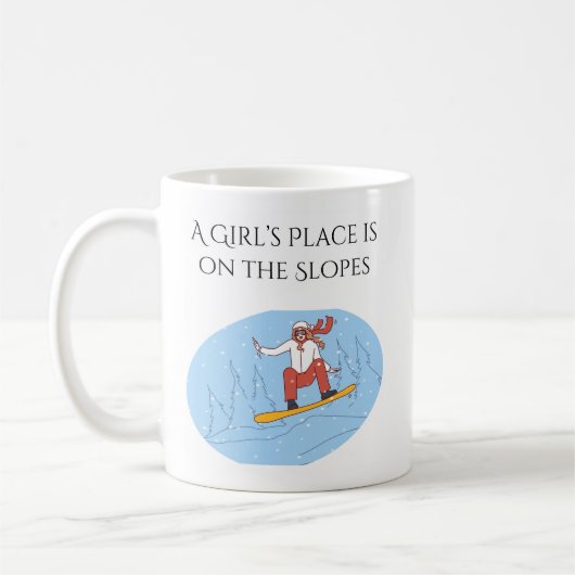 女の子の住む場所がゲレンデに コーヒーマグカップ (左)
