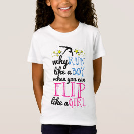 女の子の体操のようなフリップ Tシャツ