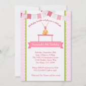 女の子の体操の誕生日の招待状 招待状 (正面)