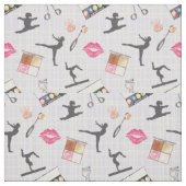 女の子の体操ガーリー – 化粧 ファブリック (見本)