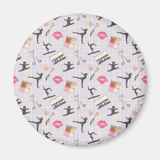 女の子の体操ガーリー – 化粧 マグネット (正面)