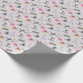 女の子の体操ガーリー – 化粧 ラッピングペーパー (角)