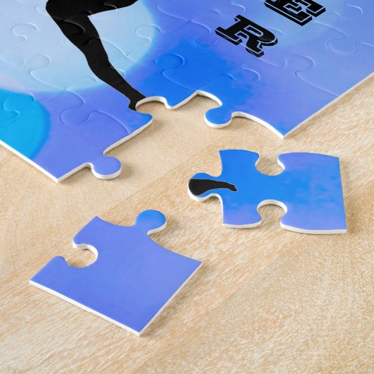 女の子の体操スキルクロスワードブルー ジグソーパズル (側面)